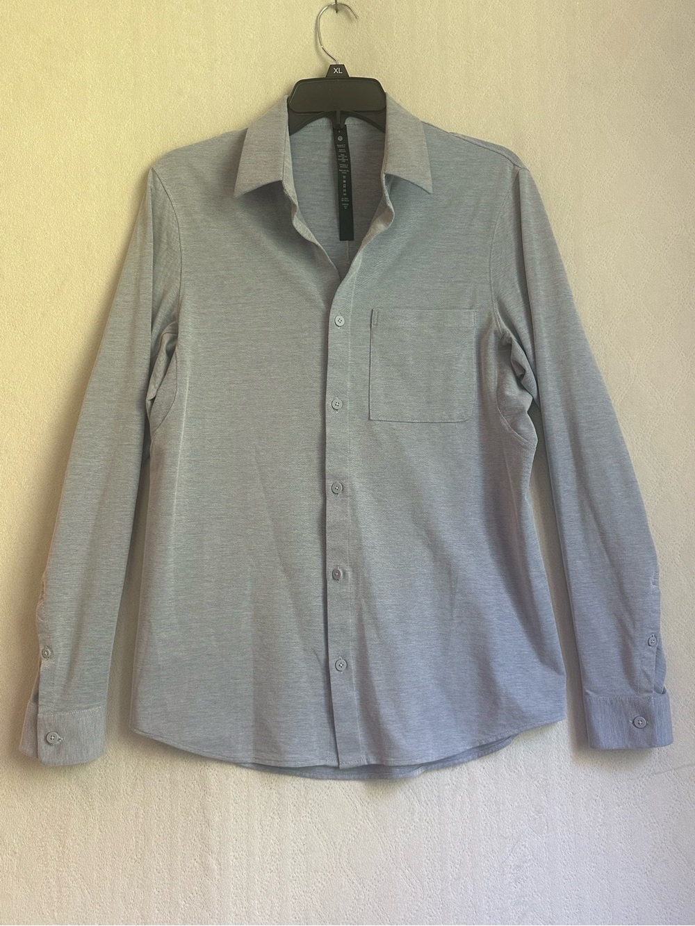 Lululemon Men's Commission Long-Sleeve Shirt One Pocket Blue Sz S